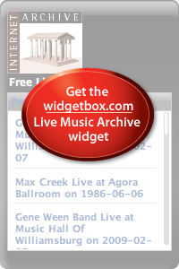 Internet Archive Live Music widget
