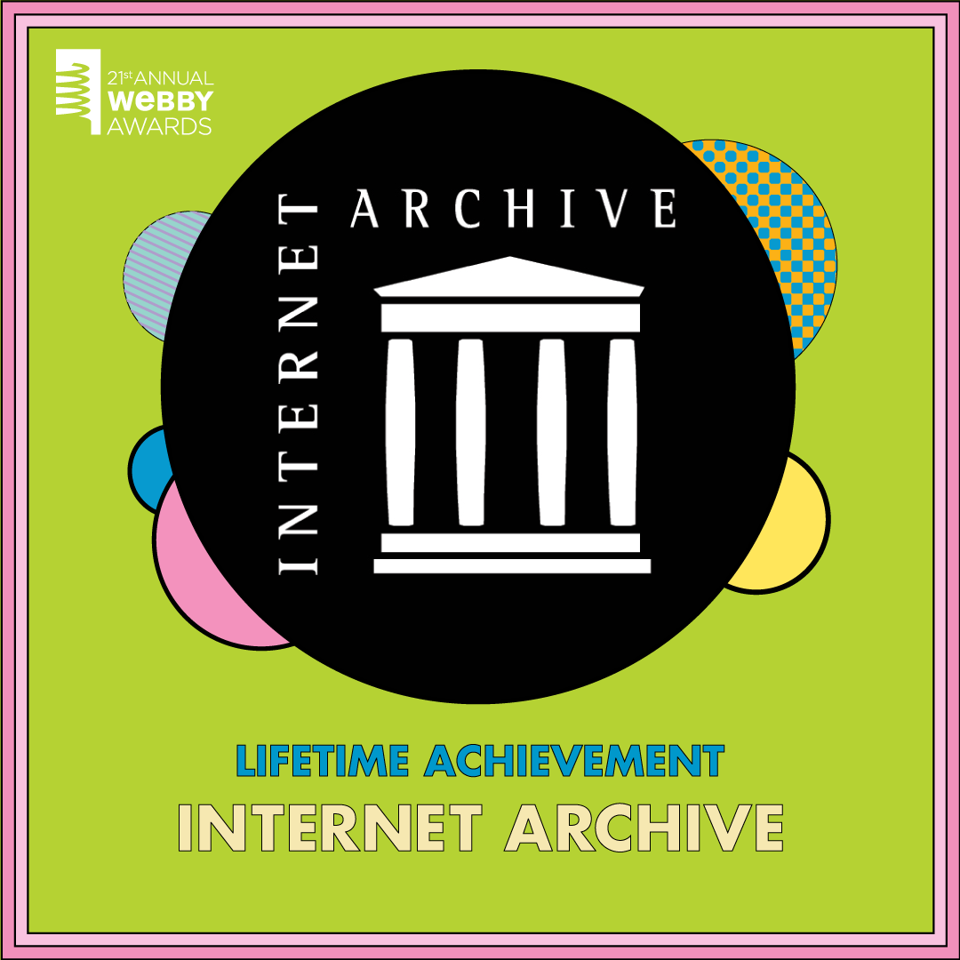 Internet Archive wins Webby award