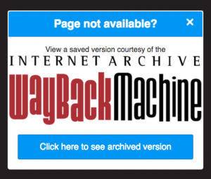 The Wayback Machine browser extension